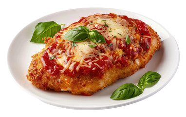 Parmesan-Crusted Chicken isolated on transparent Background