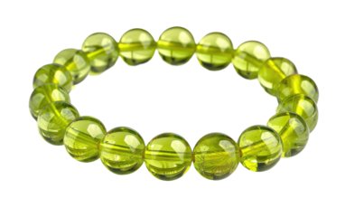 Gleaming Chrysoberyl Bracelet isolated on transparent Background