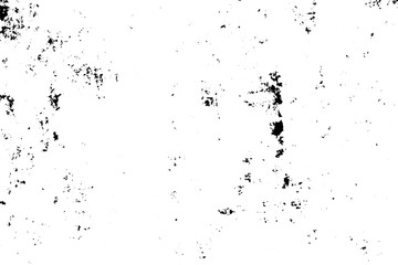Black and white distressed grunge overlay texture vector. Abstract pattern of monochrome dirty pattern with ink spots, cracks, stains creative design.