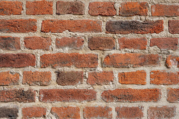 Background from an old red brick wall