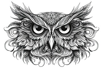 bold line art Owl