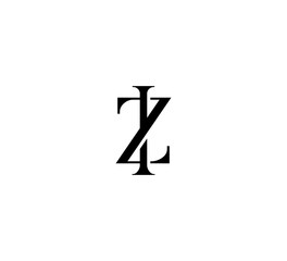 Obraz premium Initial Letter Logo. Logotype design. Simple Luxury Black Flat Vector ZI IZ