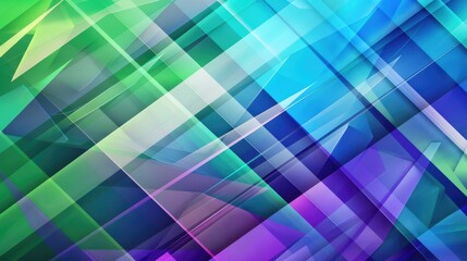 Modern Color Palette Abstract Geometry in Blue, Green, Purple