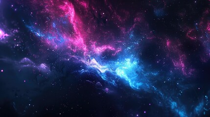 Nebula Glow Abstract Cosmic with Stars