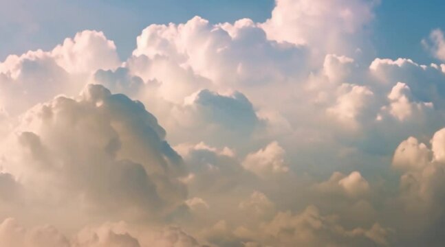 amazing beautiful sky 3d clouds, sunlight colors