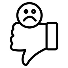 Dislike line icon