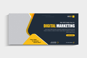 Digital Marketing Agency Social Media Cover and Web Banner Template