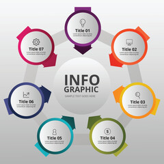 Timeline infographics design vector and marketing icons can be used for workflow layout, diagram, annual report, web design. Business concept with 7 options, steps or processes.