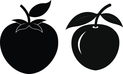 one-fruit--silhouette-white-background.eps