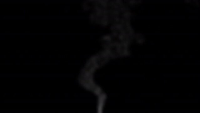 Smoke on black background in slow motion,  smoke animation on black background.