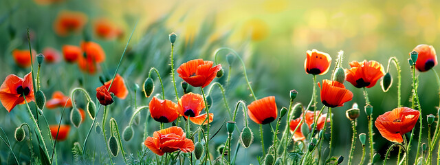 Obraz premium Field of Red Poppies