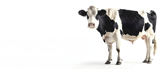 Dairy Cow Isolated on a White Background