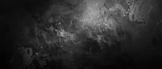 Fotobehang Moody dark grunge background with a rich texture of scratches and splatters in dark gray, embodying a gritty aesthetic. © BackgroundWorld