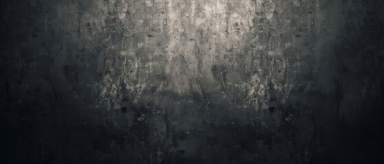 Deep gray grunge surface with intricate details of wear and tear, ideal for a powerful and intense visual experience. - obrazy, fototapety, plakaty