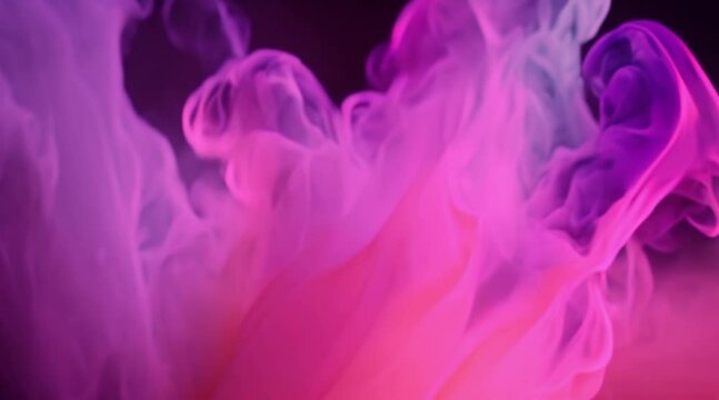 3d Purple gas smoke spreads out