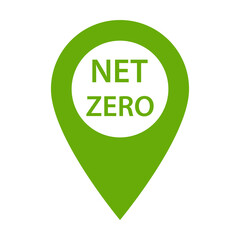 net zero carbon footprint icon vector emissions free no atmosphere pollution CO2 neutral stamp for graphic design, logo, website, social media, mobile app, UI