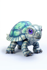 Cheerful 3D cartoon turtle