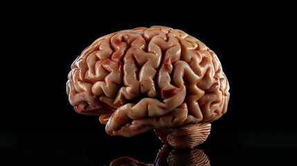 3d rendered illustration of a brain, The evolution of brain-computer interfaces, anticipating seamless integration between the human brain and external devices for enhanced cognition photography