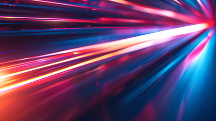 Futuristic abstract background with blue lines and lights, abstract blue PPT background concept illustration with light rays