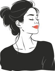 Vector Icons Symbolizing Female Strength and Empowerment