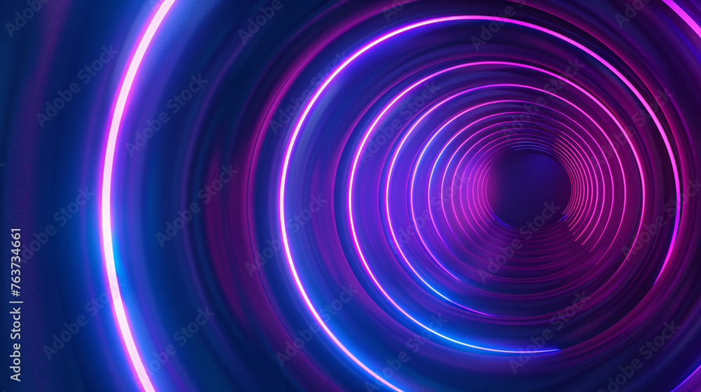 Poster particle flow tunnel space vortex, internet science and technology creative background