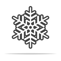 Snowflake icon transparent vector isolated