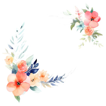 Cascading watercolor floral arrangement, isolated on transparent background Transparent Background Images