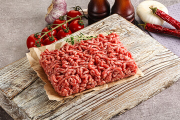 Raw minced beef uncooked meat