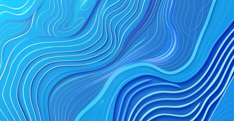 Abstract wavy blue background with a luxurious gradient, embodying a soothing yet captivating visual experience.