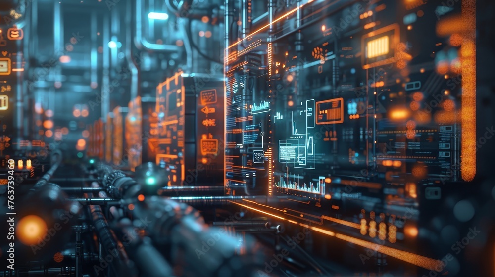 Poster dive into the industrial iot, optimized factory automation and data management