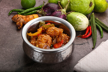 Chinese cuisine - prawn with chili sauce