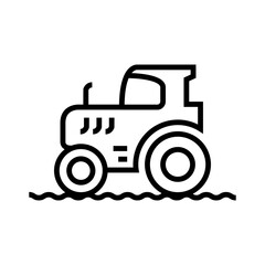 Fototapeta premium Tractor icon. Agricultural technology icon