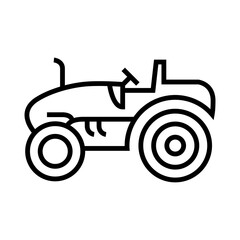 Tractor icon. Agricultural technology icon