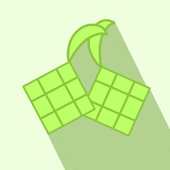 simple illustration of a ketupat in the month of Ramadan