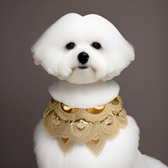  white puppy. generative ai