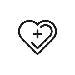 Obraz premium Heart icon line design template isolated