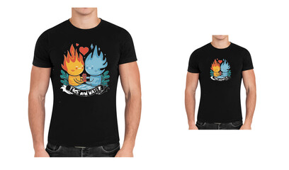 Create a T-shirt design featuring a vector illustration