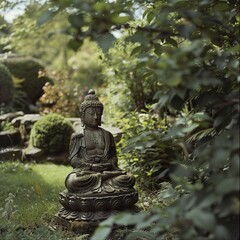 Fototapeta na wymiar Buddha statue in the garden