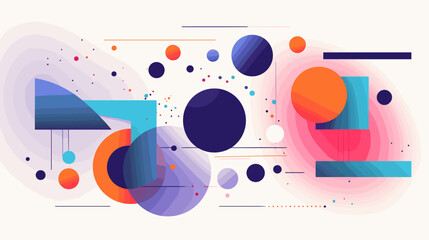 Obraz premium Flat vector illustration of a geometric pattern. 