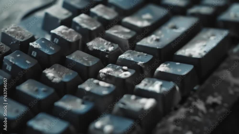 Aufkleber the intricate design of a gaming keyboard its keys worn from countless hours of use by a passionate 