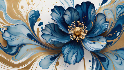Vector floral texture pattern with flowers abstract blue paper with floral pattern decorated backgr
