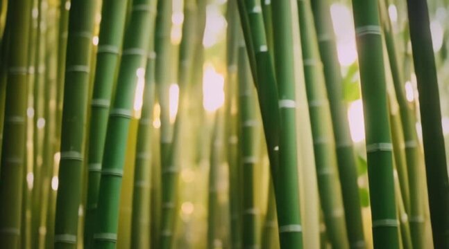many 3d bamboo trees. beautiful background