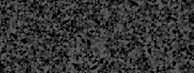 Seamless geometric pattern square shapes low polygon backdrop background. Abstract geometric wall tile and metal cube background triangle wallpaper. Gray and black polygonal background.