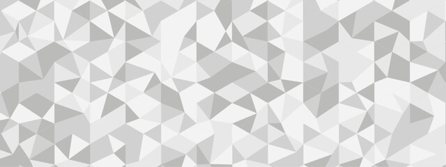 Seamless geometric pattern square shapes low polygon backdrop background. Abstract geometric wall tile and metal cube background triangle wallpaper. Gray and white polygonal background.