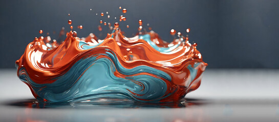 Splash of colorful drop in water isolated on a white background, cloud of colorful ink under water generative by ai...