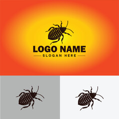 Bedbug logo vector art icon graphics for business brand icon bedbug logo template - obrazy, fototapety, plakaty