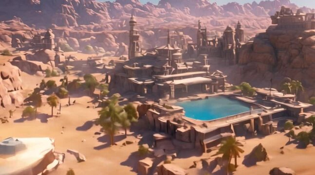 view open world art scene game concept