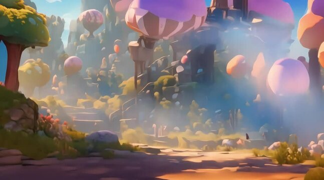 view open world art scene game concept