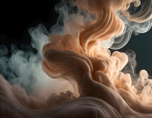 wide range of  brown smoke flow - obrazy, fototapety, plakaty