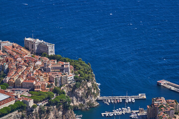 View over Monaco, Monte Carlo at the french Riviera